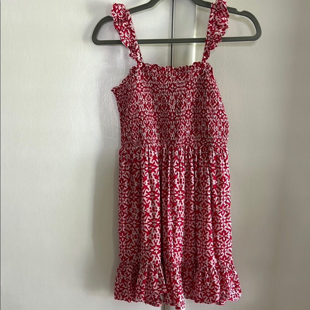 Vineyard Vines Kids Dress in Red and White Pattern